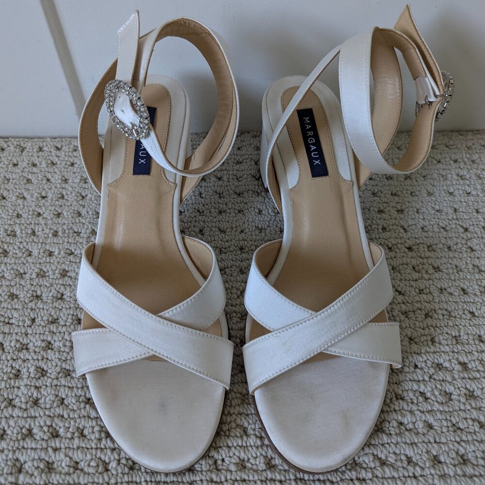 Margaux - The City Sandal - Ivory Satin